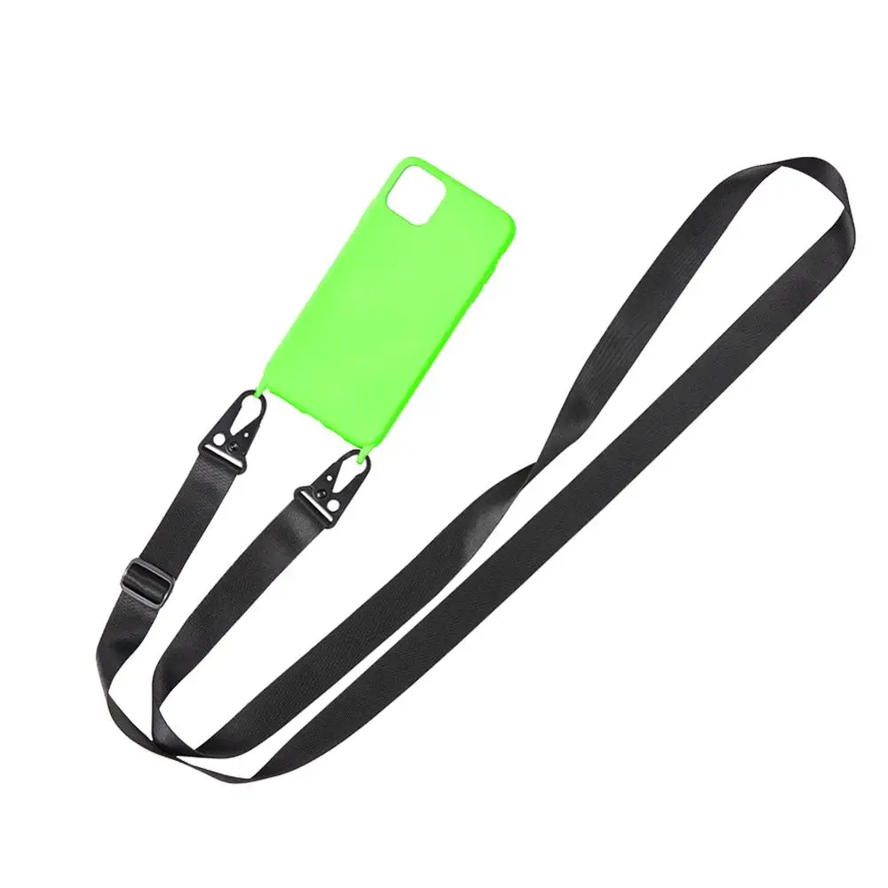 Silicone hanging necklace mobile phone case for Samsung Galaxy Note10 PRO Note9 S20 S21 Plus Ultra Crossbody Lanyard strap case
