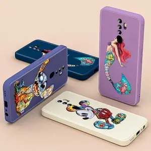 mickey tattoo cartoon for oppo a93s a74 a94 5g ax5 a31 find x3 x2 lite neo f17 f11 pro f7 f5 liquid silicone phone case free global shipping