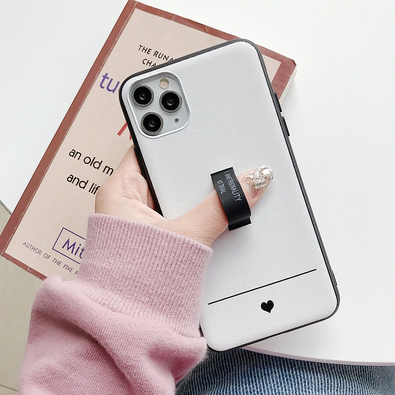 Abmos черный и белый Невидимый чехол-подставка для телефона iPhone 11 pro max чехол X Xr Xs Max 7