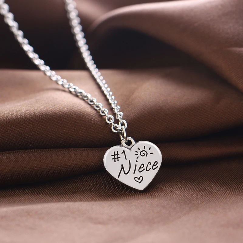 12 шт. Детские ожерелья с подвеской в виде сердца племянницы|Ожерелья подвеской| |