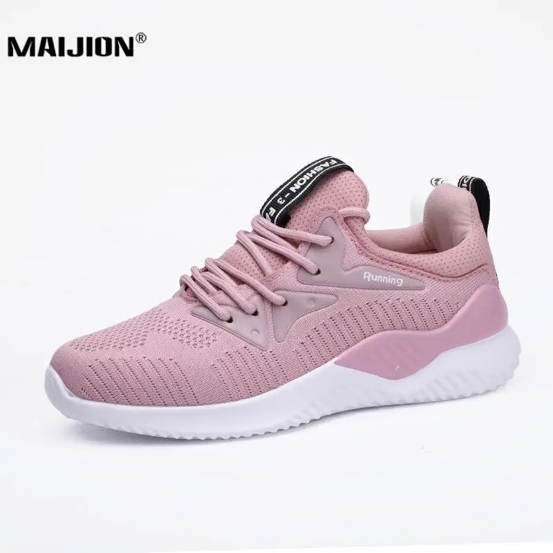 Спортивная обувь для бега Женские Дышащие сетчатые кроссовки на шнуровке низкие