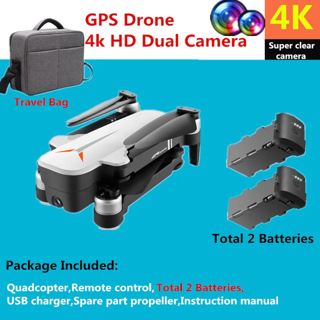 Travel bag 2 battery Радиоуправляемый Дрон 8811 gps 5G Квадрокоптер с широкоугольным 4K камерой Дрон жеста складной оптический поток Дрон Вертолет VS SG906 - Цвет: Travel bag 2 battery