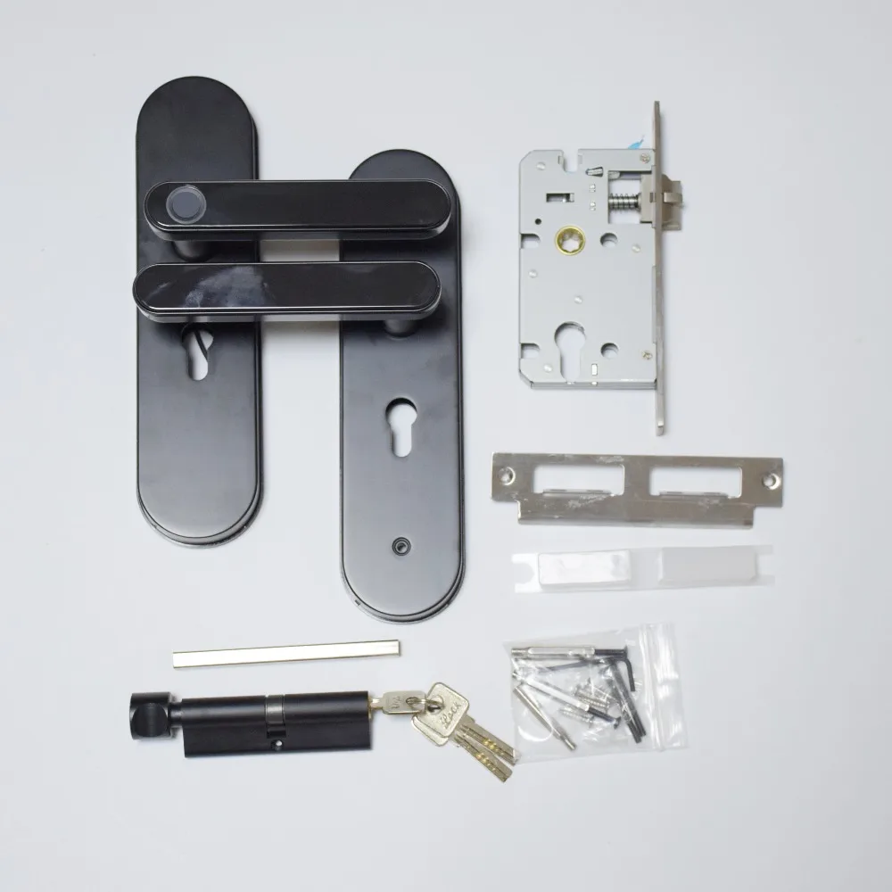 Fingerprint Lock Electric Door Lock with emergency mechanical key for indoor home wooden door