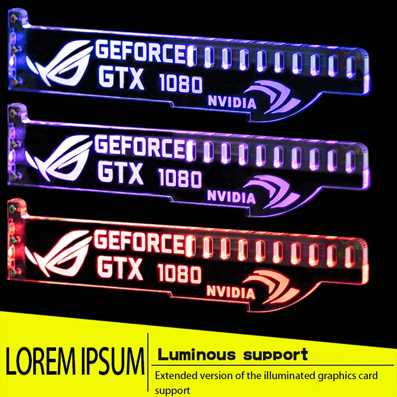 

Graphics card support bracket bending resistance led Breathing lamp Stand Mounting Suitable for GTX 1080ti 1070ti 1060 ti