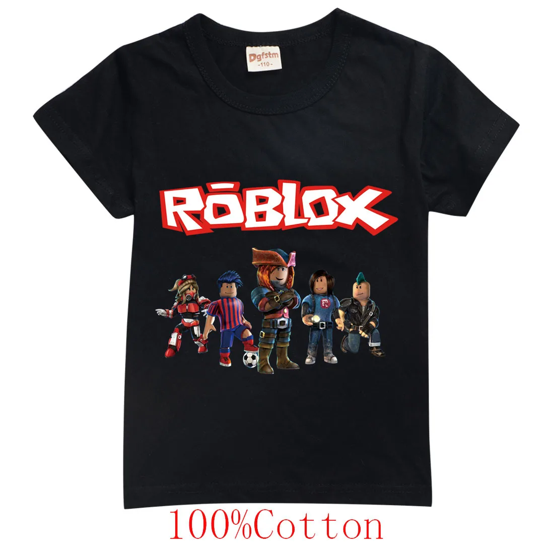 Летняя детская футболка Robloxing с коротким рукавом хлопковые футболки одежда для
