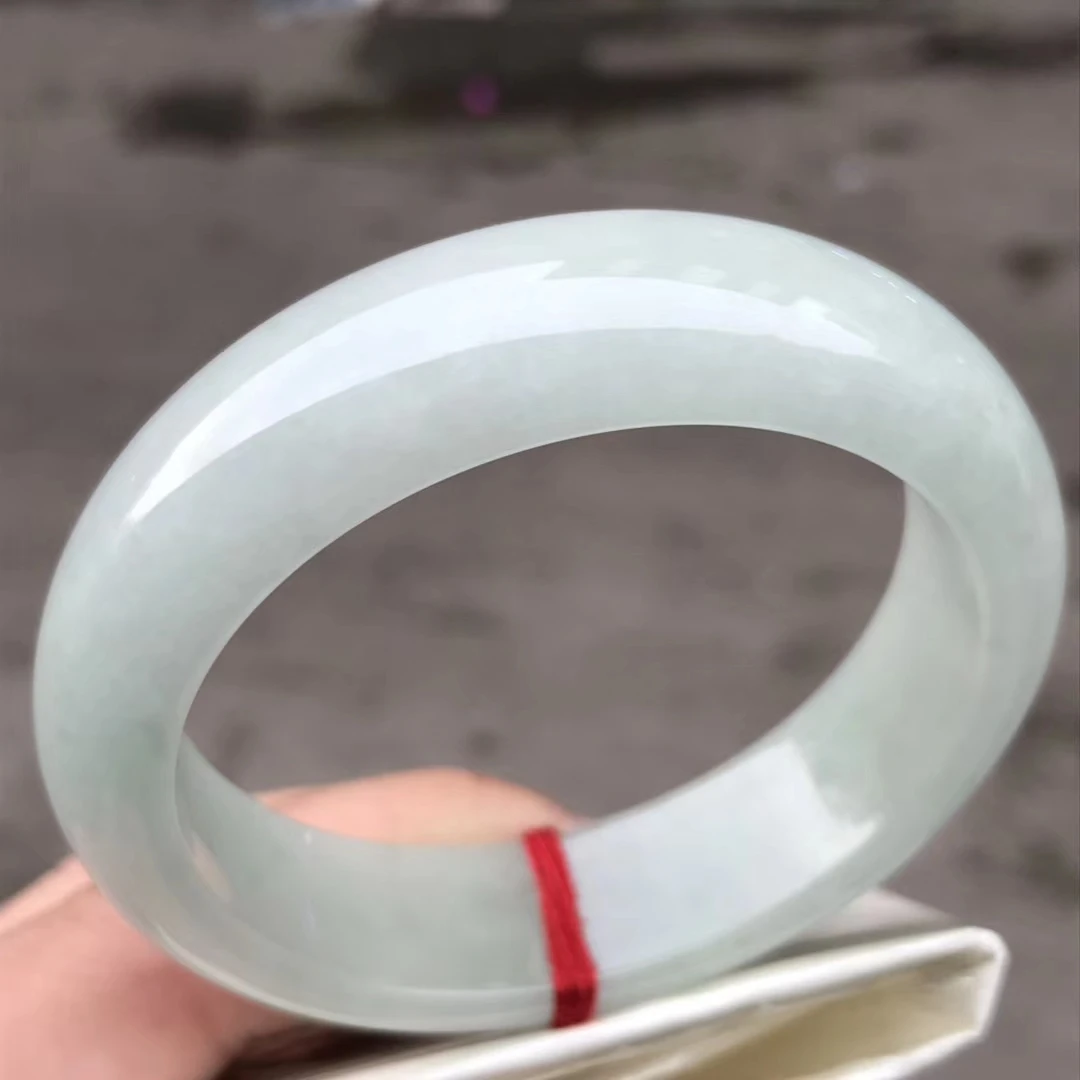 

Koraba Only One !54.6MM Certified (Grade A)100% Natural Green Jadeite JADE Bracelet Women Bangle