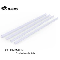 bykski 4pcslot hard pmma acrylic tube matte frosted rigid pipe od12mm od14mm od16mm 2mm thickness 50cm length
