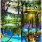 Набор для алмазной живописи RUOPOTY 5D сделай сам, вышивка крестиком, пейзаж лес, озеро, Lanscape, Алмазная мозаика, поделки для взрослых, домашний декор, подарок, бриллиантовая вышивка