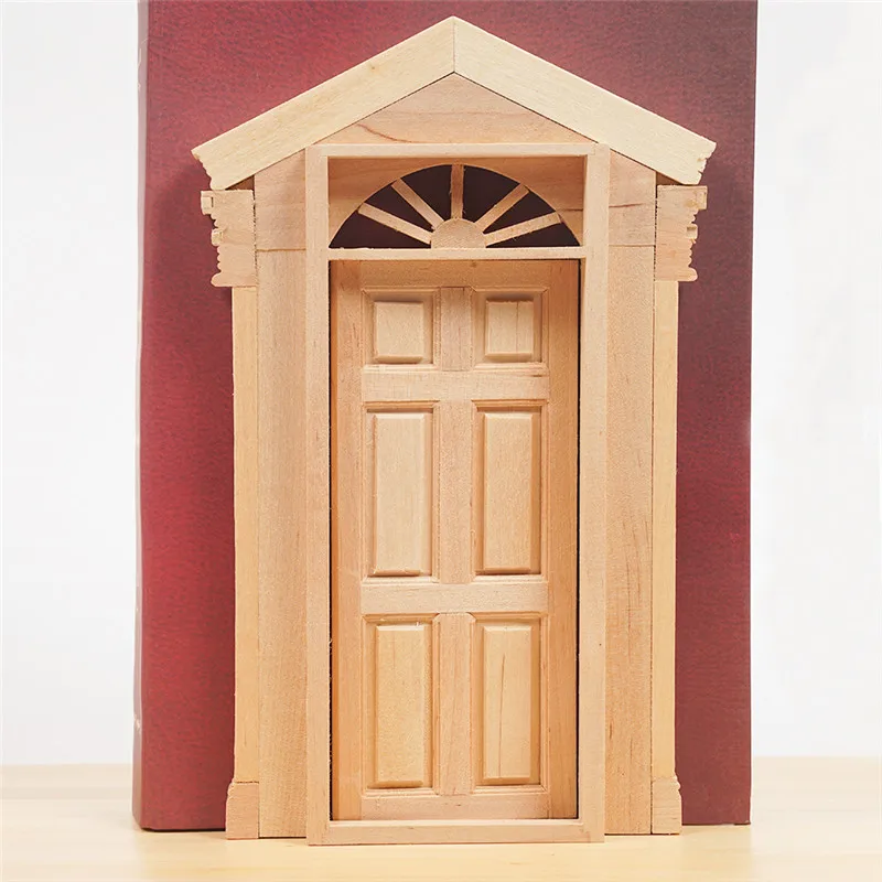 

New DIY Wooden 1:12 Dollhouse Door Miniaturas Toys 1:12 Dollhouse WWP7868 Miniature 1:12 For Kids Children Wooden L7U7
