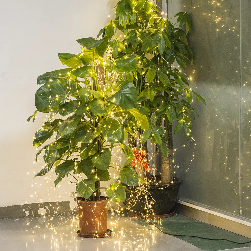 2Mx10 200 светодиодная Солнечная лоза веревка волшесветильник наружное садовое