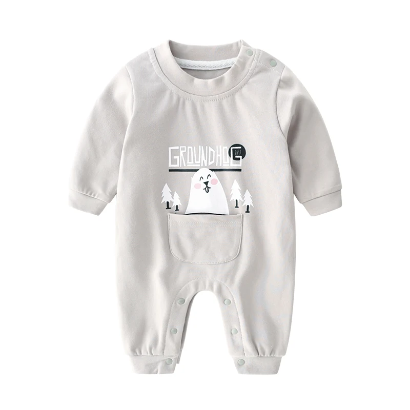 2021 Одежда для новорожденных хлопковая Детская Пижама с длинным рукавом боди Мишка трикотажное боди для малышей Одежда для младенцев