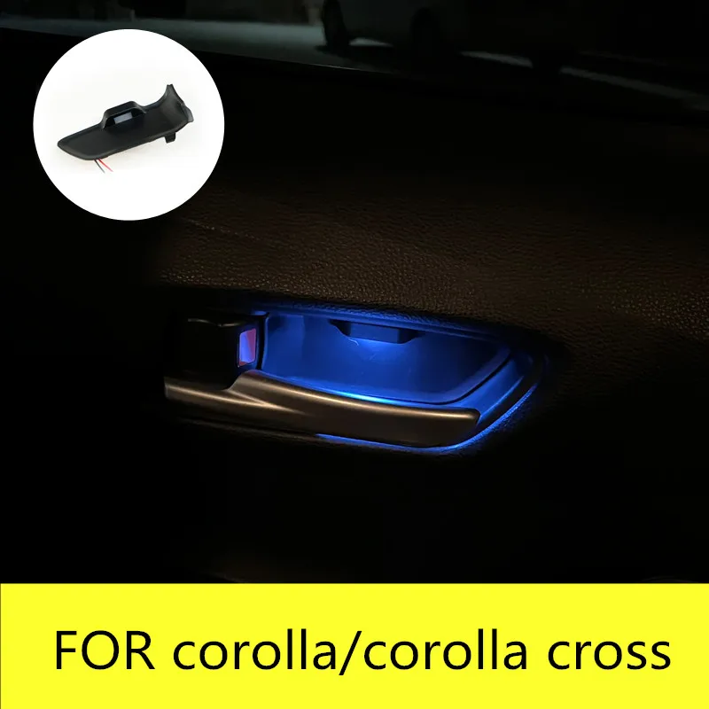 Per Toyota Corolla 2019 2020 2021 porta ciotola luce bracciolo atmosfera luce interni LED corolla cross 2020