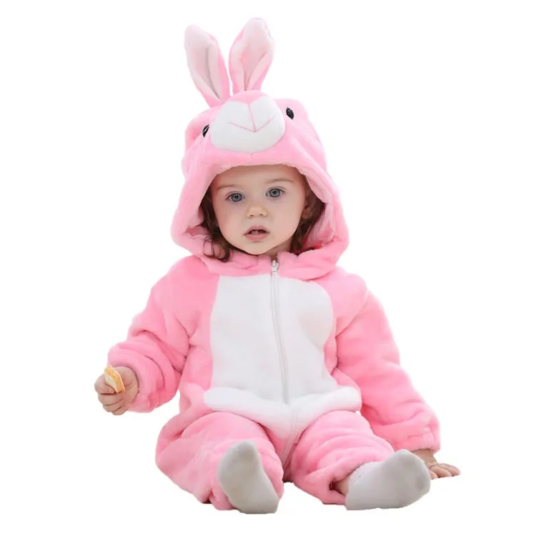 Pink rabbit Новинка зимы для новорожденных; одежда для малышей; одежда унисекс; одежда на Хэллоуин для маленьких мальчиков, комбинезоны, для детей, спортивный костюм для девочек, Спортивный костюм для малышей для детей 3, 9, 12 месяцев - Цвет: Pink rabbit