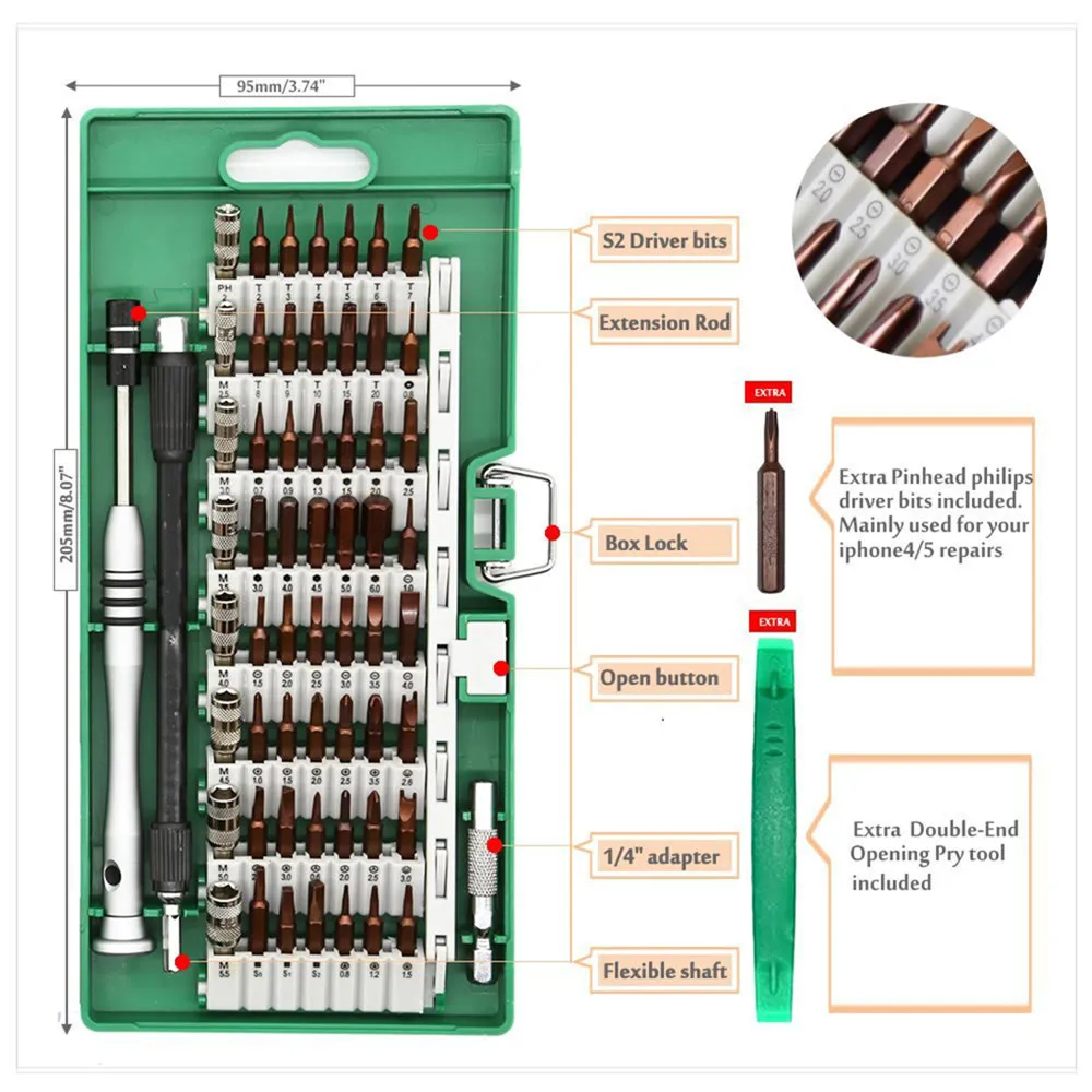 60 в 1 Набор Магнитных отверток электронный прецизионный Torx многофункциональные