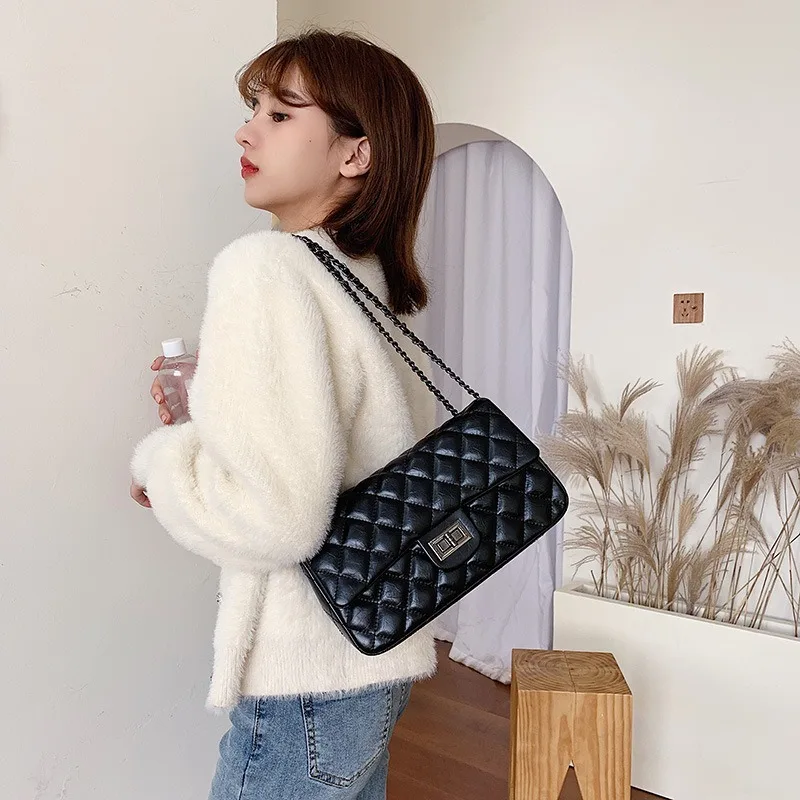 Известный бренд Женская клетчатая цепочка маленькая квадратная сумка роскошная