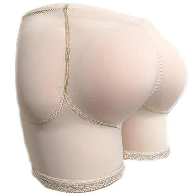 beige 4Р Для женщин подтяжка ягодиц с хлопковой подкладкой увеличивающая подкладка для ягодиц Управление нижнее белье Съемный Поддельные приподнимающие трусики Ajusen формирователь боди - Цвет: beige