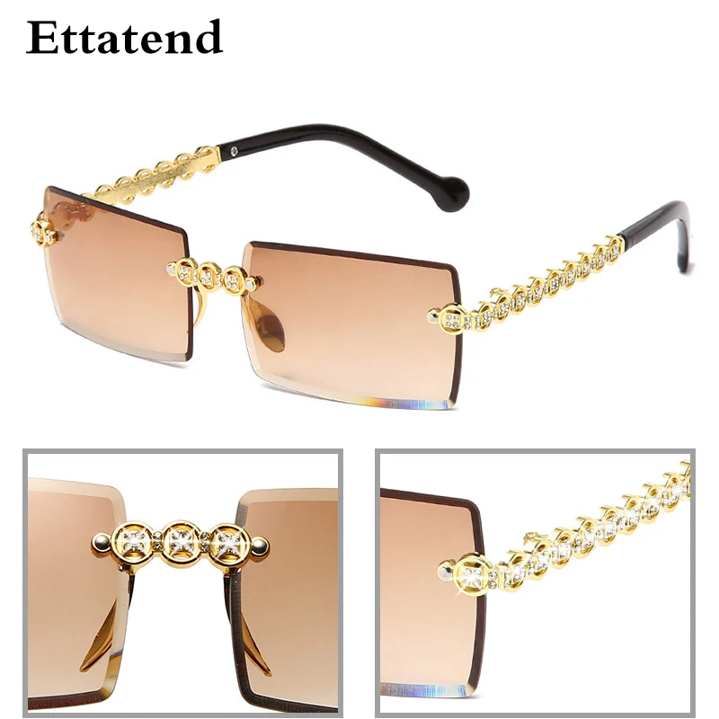 

Солнцезащитные очки женские квадратные, без оправы, с градиентными линзами