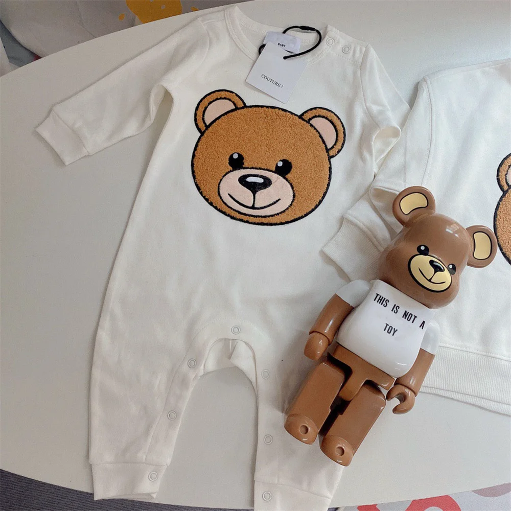 

Infant Newborn Baby Overalls Cotton Clothes Embroidery Teddy Bear Chirtsmas Costume Jumpsuit Kids Bodysuit Babies Outfit Romper