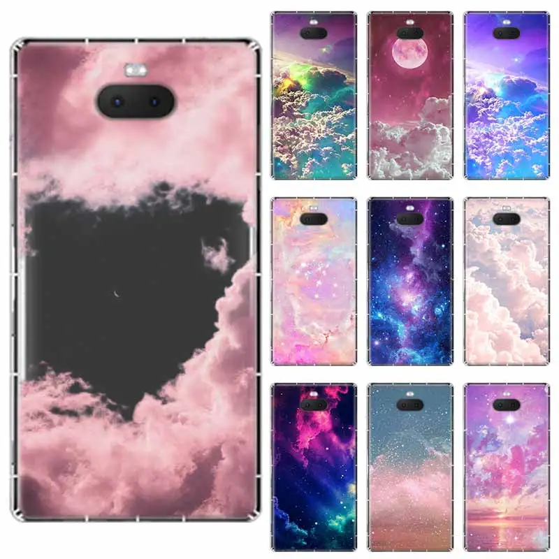 Милый мягкий чехол из ТПУ kawaii sky space для Sony Xperia X XA XA1 XA2 XA3 XZ XZ1 XZ2 XZ3 XZ4 L1 L2 L3 Plus |