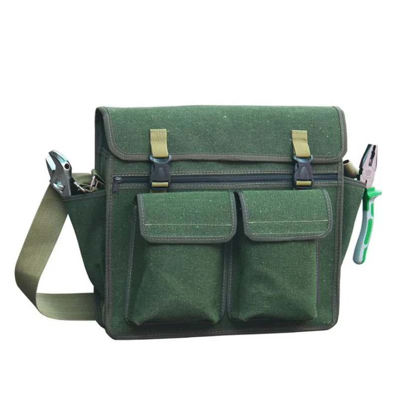 

Multifunctional One Shoulder Kit Electrician Tool Storage Bag Tool Bag Thicken Canvas Kit Large Capacity Repair Tool Bag