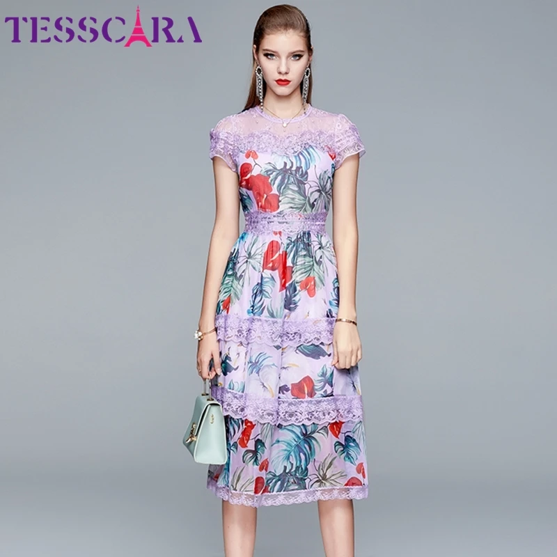 TESSCARA женское роскошное платье с бисером Festa Высокое качество элегантное