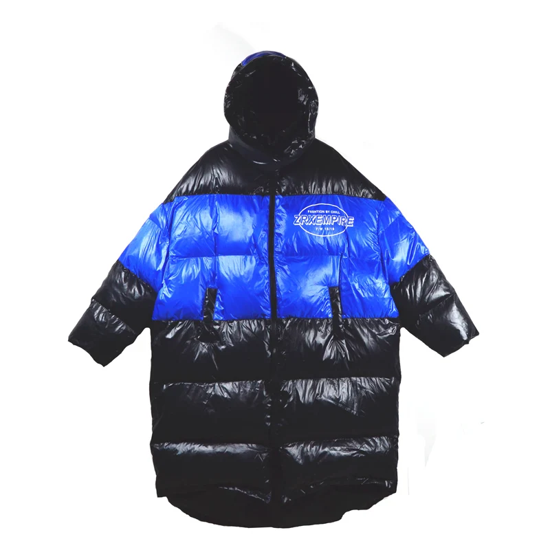 

2019 New Winter jacket women Fashion Letter print Thick Warm Parkas Female Loose Long Coat Streetwear Casual Cotton padded coat