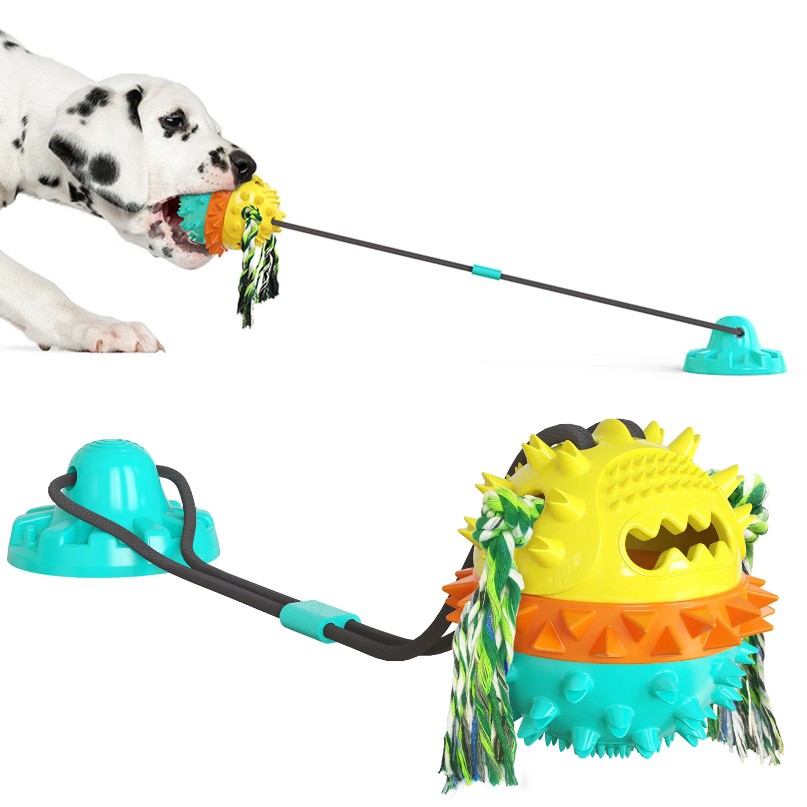 Dog Tooth Cleaning Chewing Supplies Dog Toys Pet Puppy Interactive Suction Cup Push Ball Toys Playing IQ Treat Molar Bite Toy
Dog Tooth Cleaning Chewing Supplies Dog Toys Pet Puppy Interactive Suction Cup Push Ball Toys Playing IQ Treat Molar Bite Toy