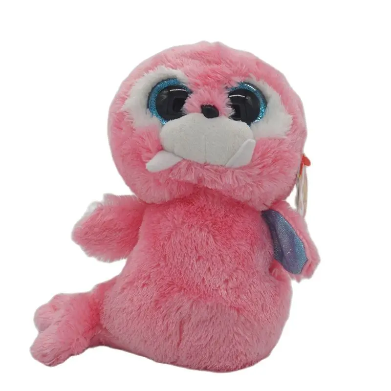 Милая кукла Ty Beanie Boos с большими глазами Сова морской лев обезьяна леопард плюши