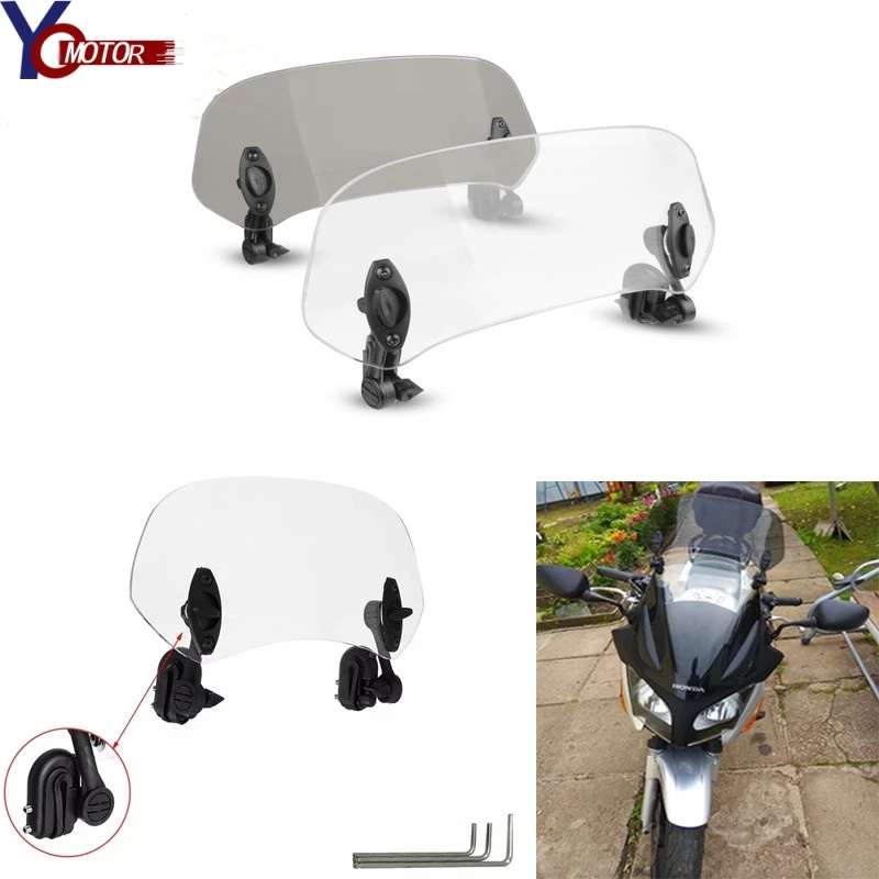 Мотоцикл Risen Регулируемый ветровое стекло продлить воздушный дефлектор для BMW R