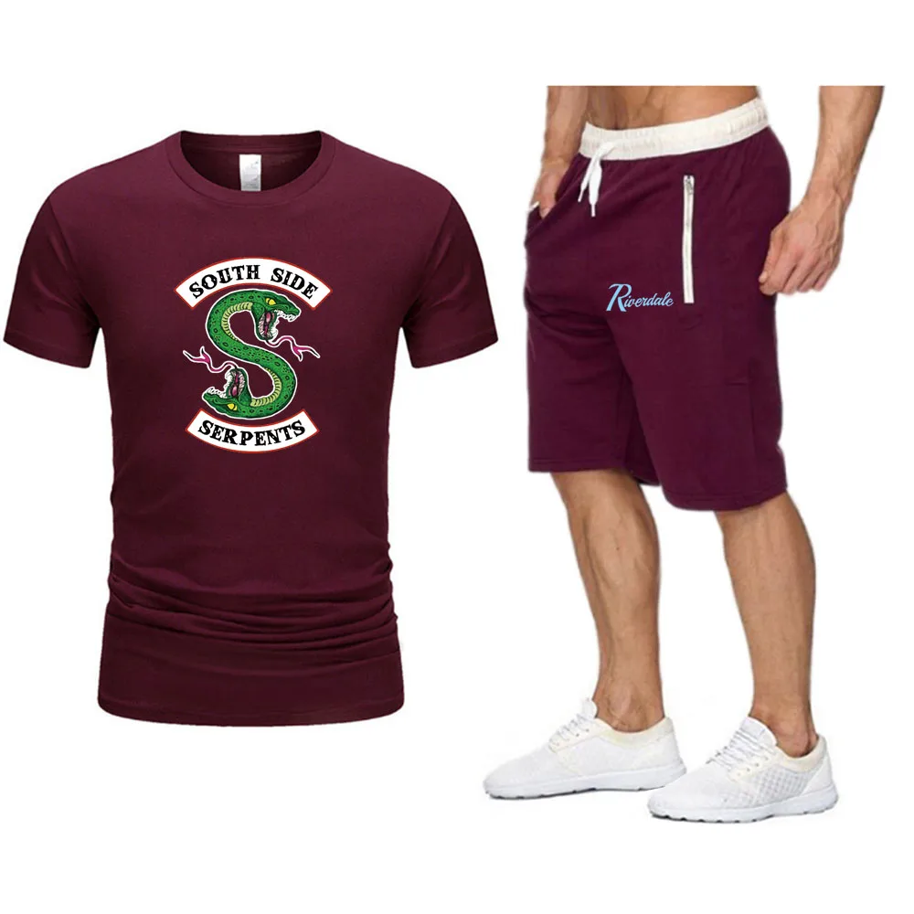 

2021 New Fashion South Side T-shirt suit brand summer men's clothing daily outing running sports men's clothing