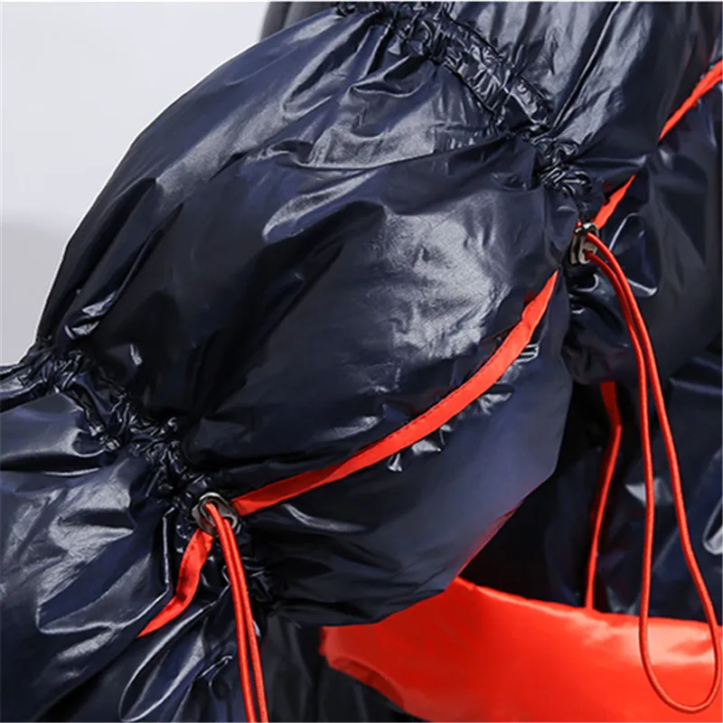 Женский длинный пуховик с капюшоном теплая Толстая парка на белом утином пуху