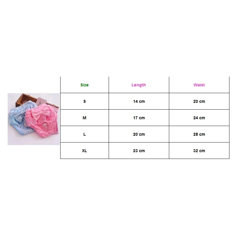 

Sanitary Physiological Female Dog Pants Washable Cute Colorful Print Shorts Panties S-XL Menstruation Elasticity Dog Underwear