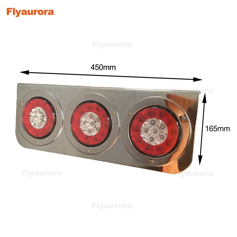 

2PCS Rear Tail Brake Stop Marker Light Indicator Car Truck Trailer 24 48 63 72 LEDS Round Reflector Red Yellow White12V 24V