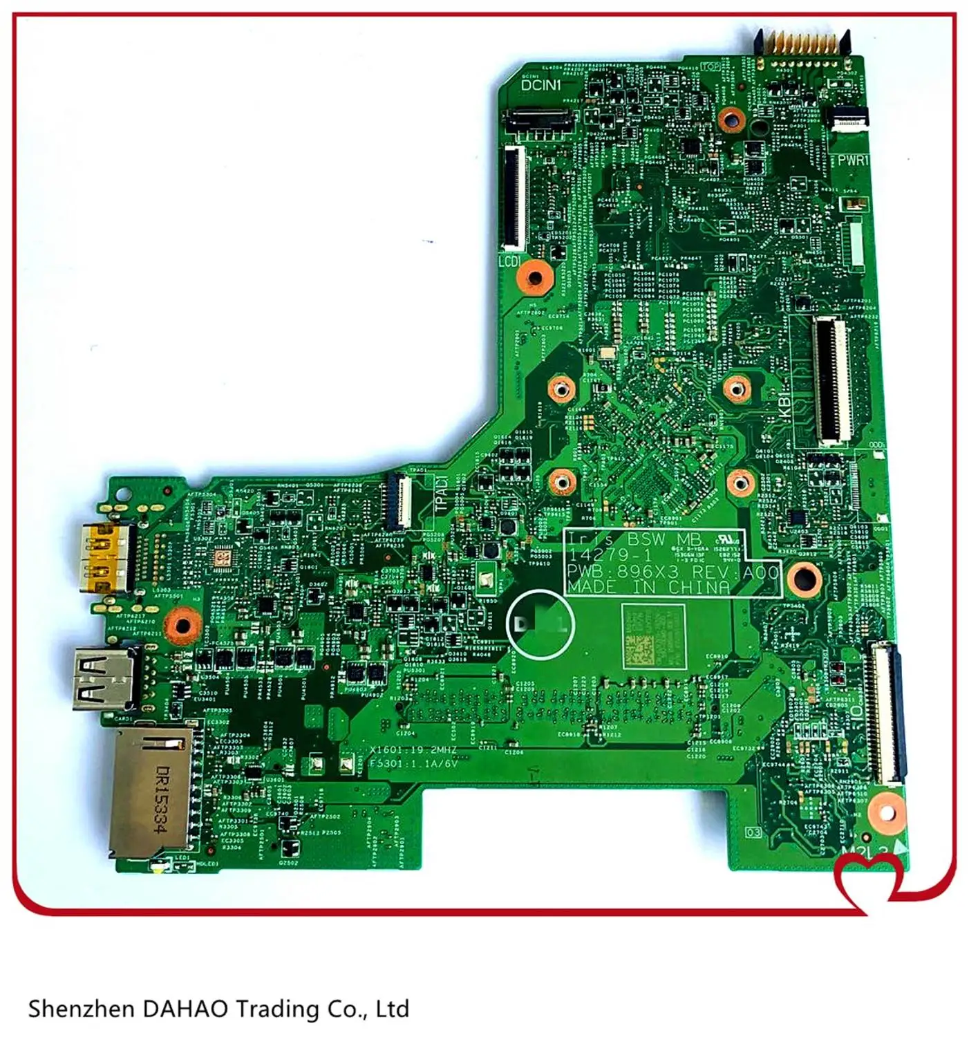 

CN-0PW4MN 041D5Y 0PW4MN For DELL Inspiron 14 3452 3552 Laptop motherboard 14279-1 PWB:896X3 With Intel CPU N3050/N3060 DDR3 Test