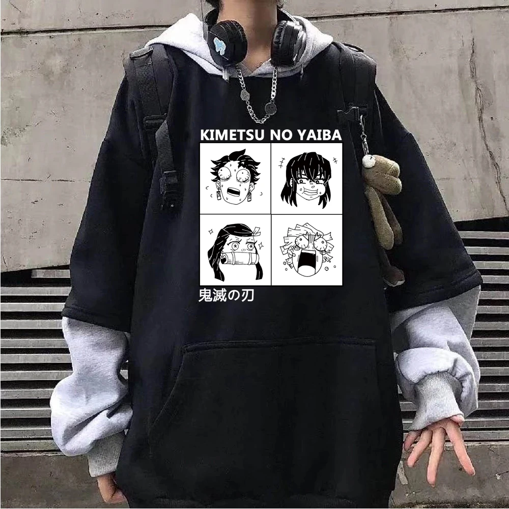 

Anime Demon Slayer Hoodie Streetwear Japanese Pullover Sweatshirt Tanjiro Kamado Costume Hoodies Harajuku Sudadera