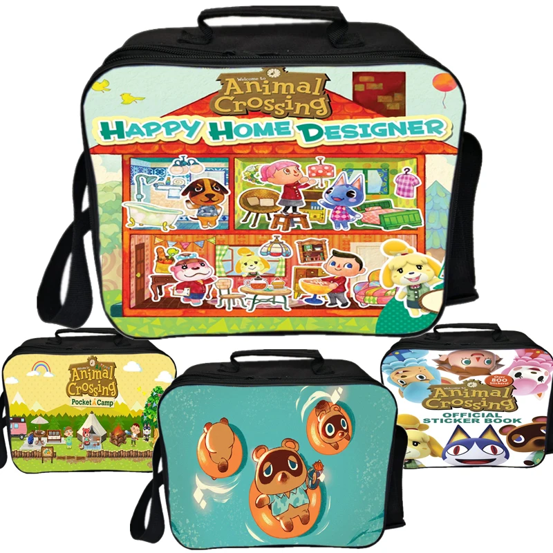 

Милый детский студенческий Ланч-бокс с пересечением животных, сумка для еды, модные Термосумки для еды и пикника, сумки для ланча для мальчи...