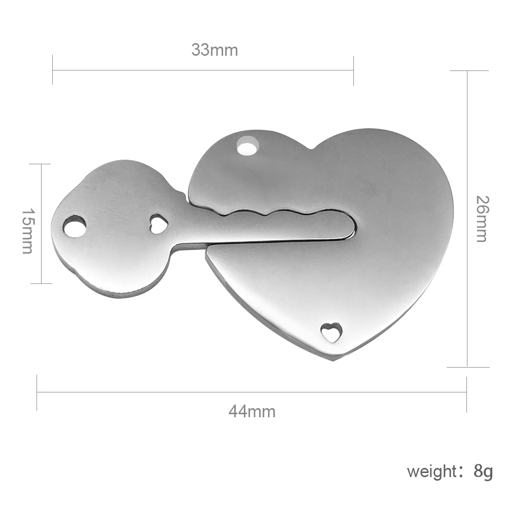 

MYLONGINGCHARM 5sets/lot Blank interlocking Heart Charm Key Charm Hand crafting Jewelry Making Accessories