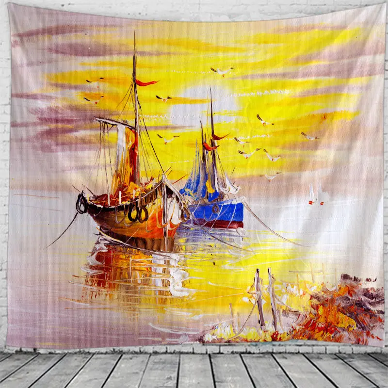 3D гобелен морской пейзаж настенное покрывало для кровати пляжное полотенце