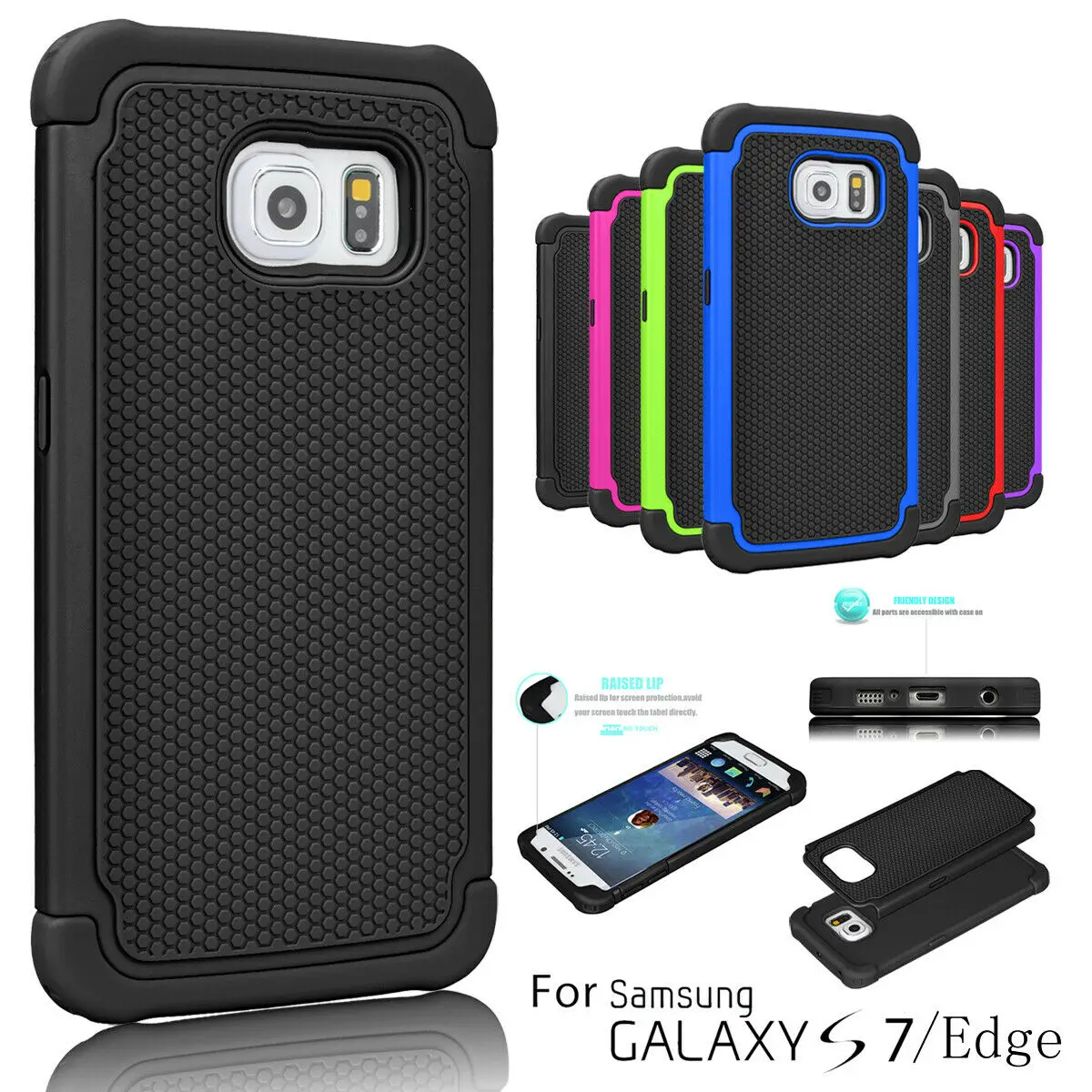 

Shockproof Rugged Rubber Hard Case Cover Hard Pc Combo Back Cover for Samsung Galaxy S9