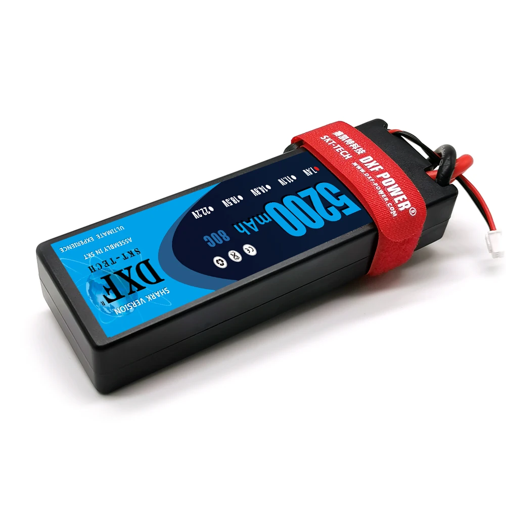 2 шт. DXF 2S 7 4 V 5200mAh 80C hardcaseLiPo батарейный блок for1: 10 RC Evader BX Car Truck радиоуправляемая