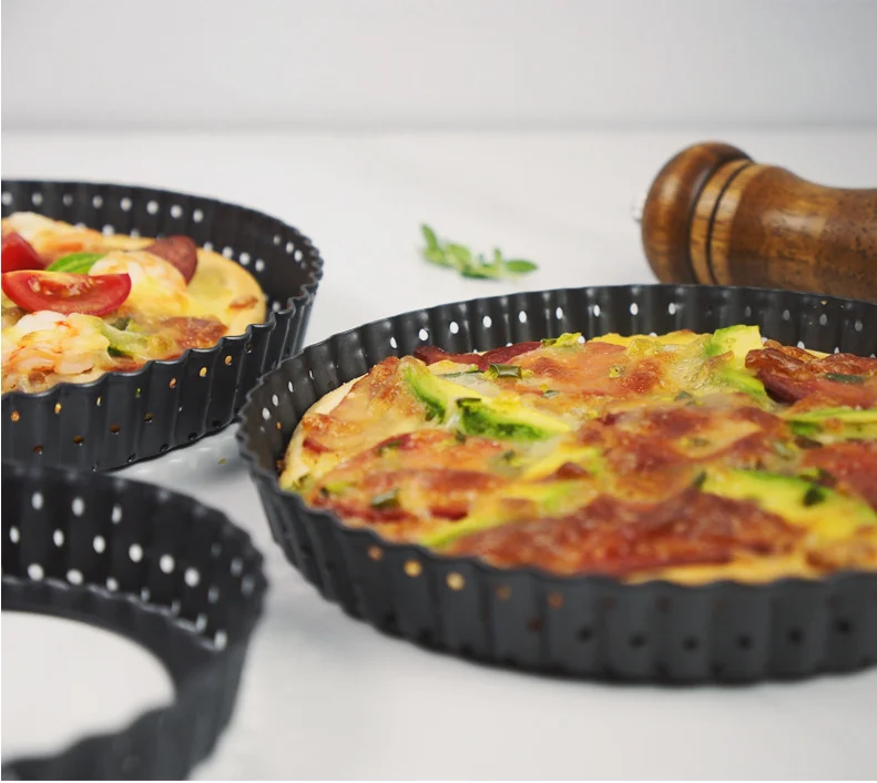 Круглая антипригарная противень для пиццы со съемным дном выпечки