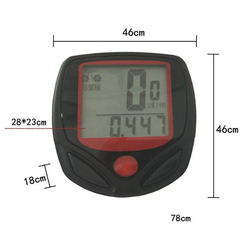 

Bike Computer With LCD Digital Display Waterproof Bicycle Odometer Speedometer Cycling Stopwatch Riding Accessories Tool