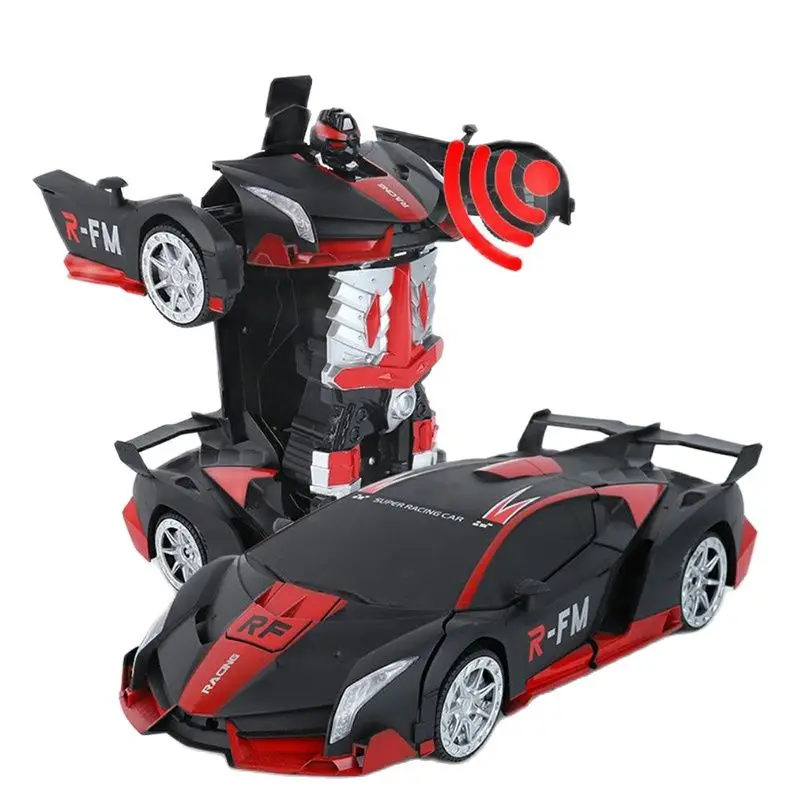 

New RC Car 1:12 Scale 38 cm Gesture Sensing Transformation Robot Deformation Remote Control Car Transformer Toy for Children A02