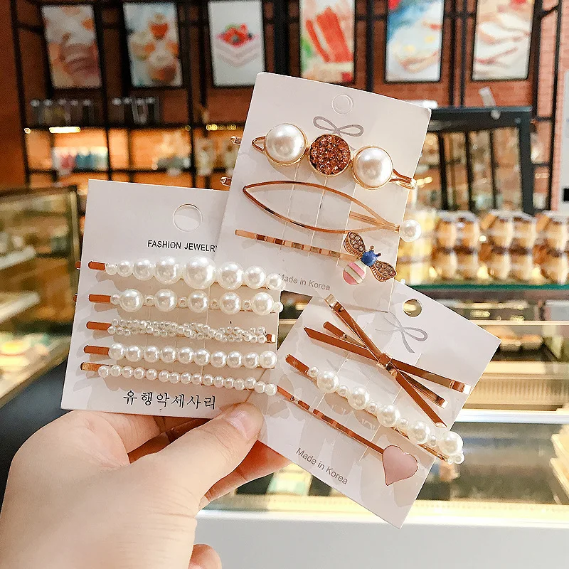 Женские аксессуары для волос с жемчужинами заколки искусственным жемчугом