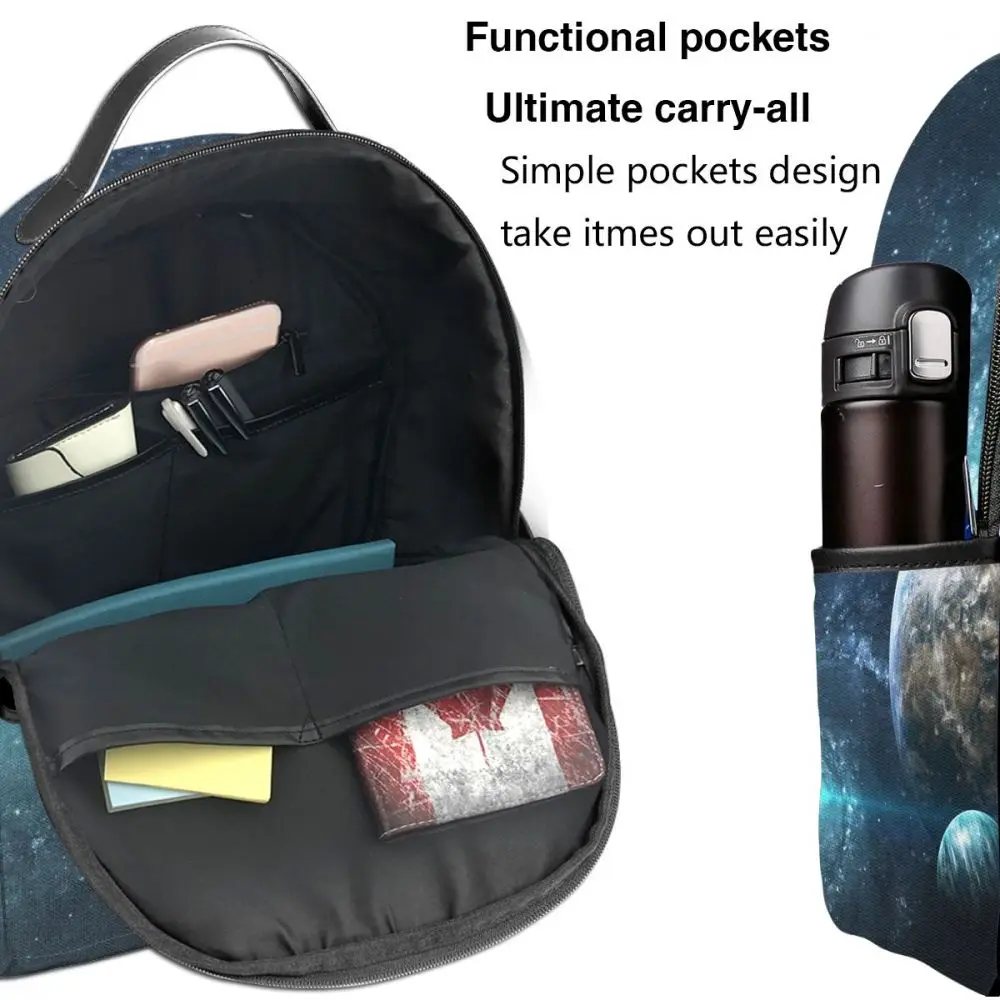 

Fashion backpack 2021 shoulder bags Planets Over The Nebulae In Space school bags for teenage girls light travel backpack