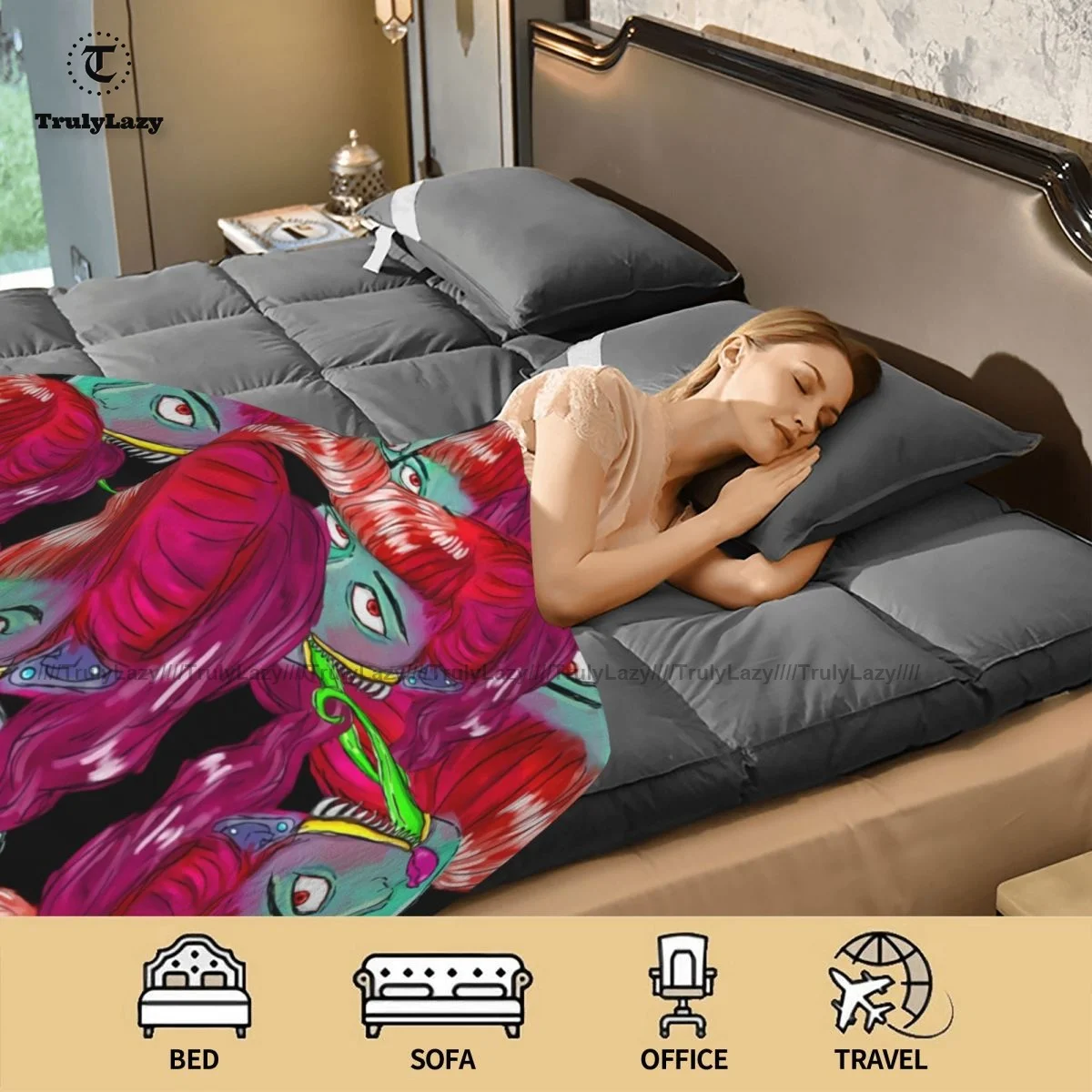 

Junji Ito Blanket Winter Super Soft Round Blanket Cheap Comfy Fleece Bedspread