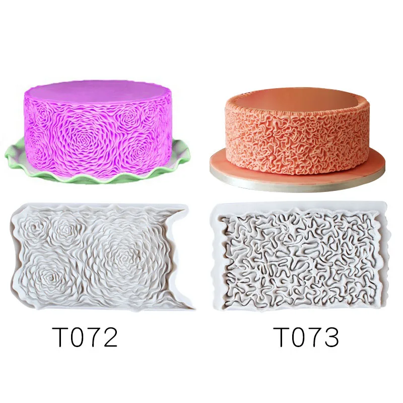 

3D Biscuits Embossed Pad Decorating Lace Mat Tool Silicone Molds Fondant Cake Decorating Tool