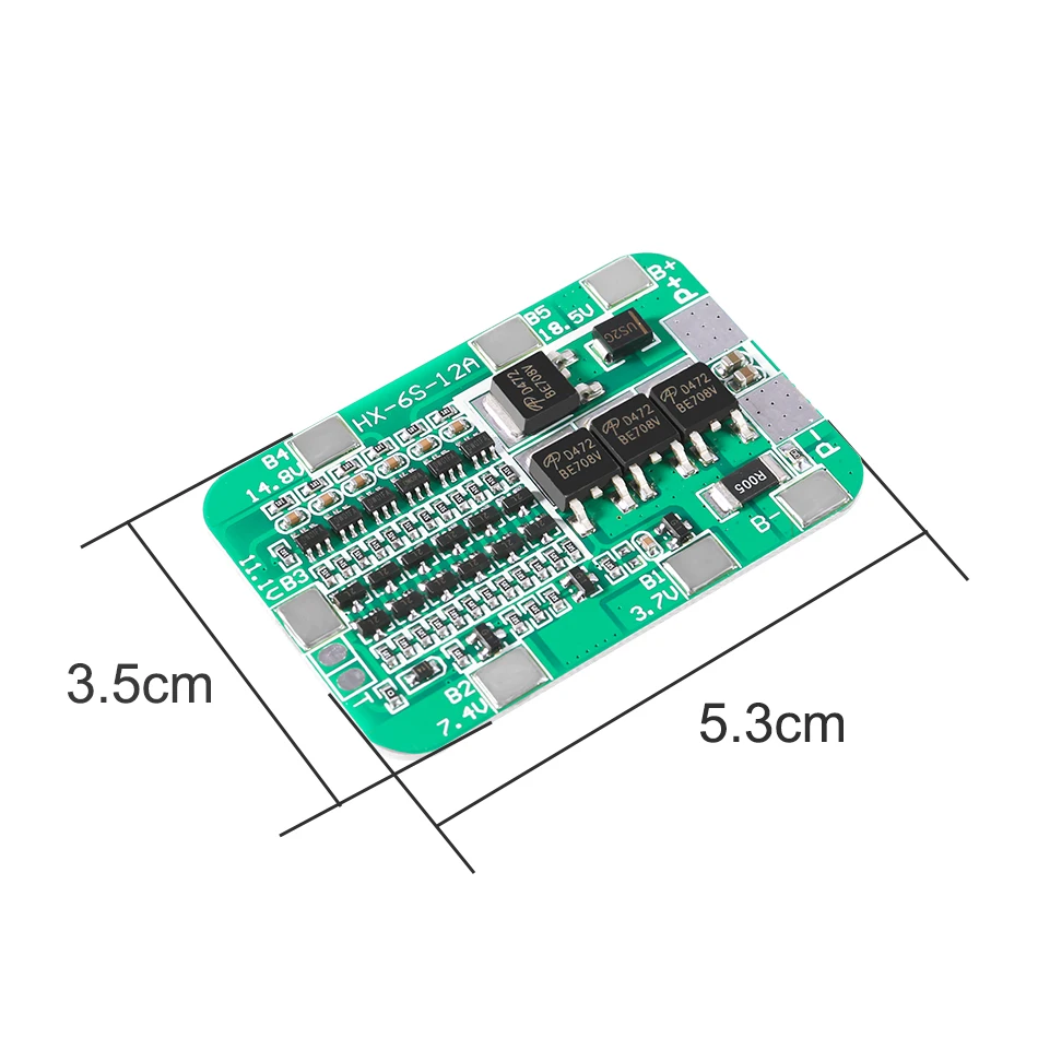 Плата защиты PCB BMS 6S 15A 24 В для 6 упаковок 18650 литий ионный аккумулятор модуль ячейки