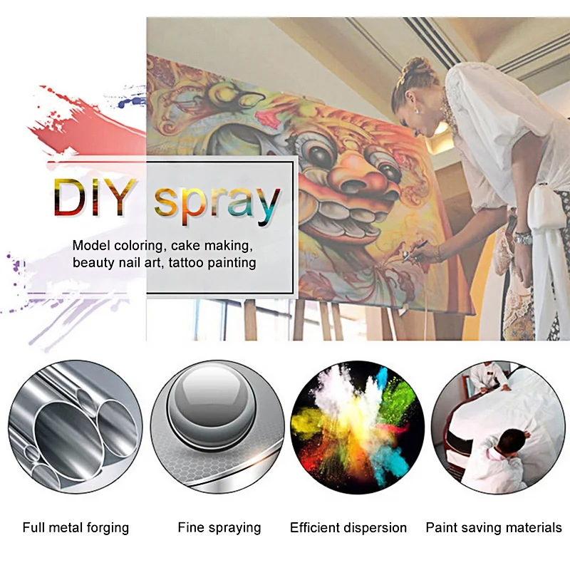 Mini Air Краски пистолет Аэрограф для нейл арта насос опрыскивателя перманентного