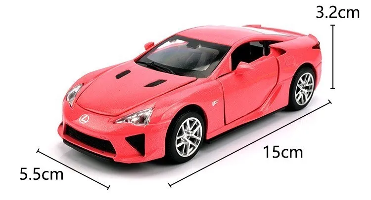Розовый Lexus 1:32 Сплав Салон Девушки светильник и звук оттягивать автомобиль розовый милый литой автомобиль дочь лучший подарок детские игрушки